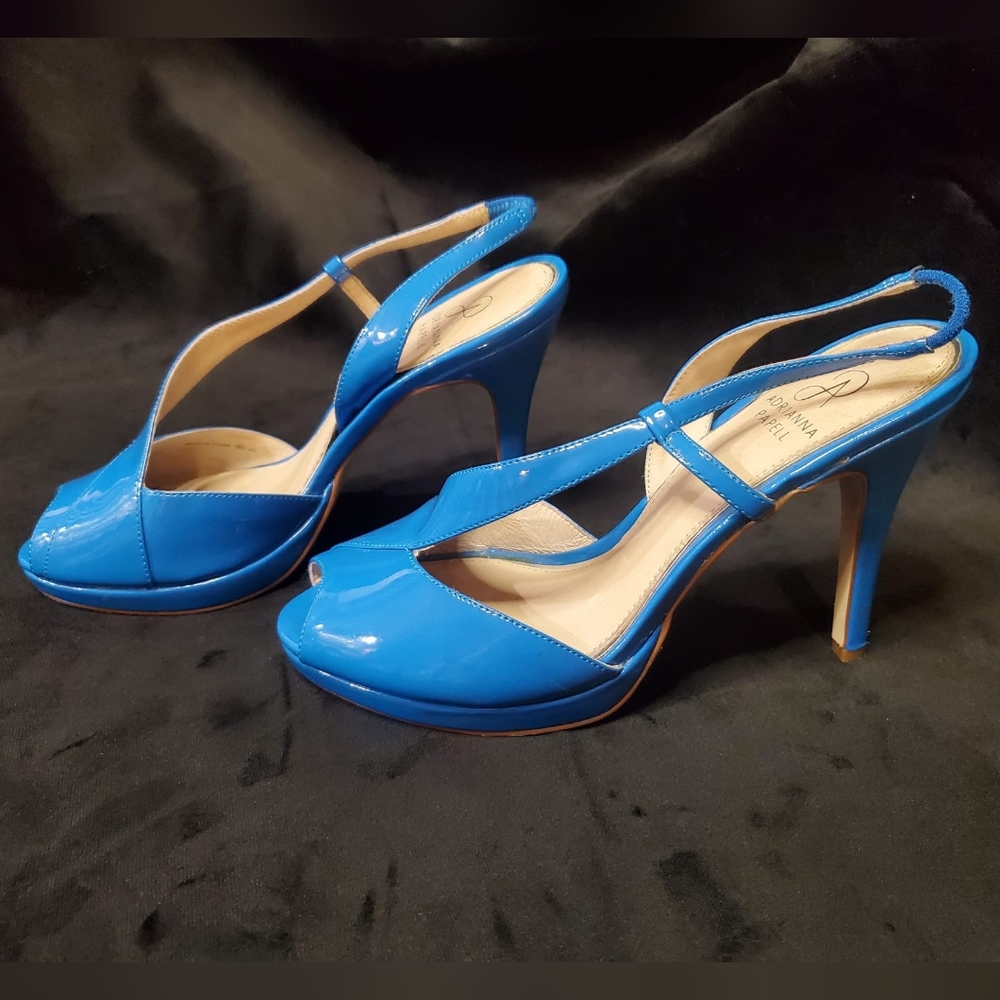 Adrianna Papell Gemini Blue Sky Heels Size USA 7.5M, EUR 37.5